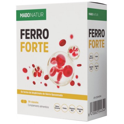 Comprar MABONATUR FERRO FORTE 30 CAPSULAS al mejor precio en NuestraFarma, tu farmacia online