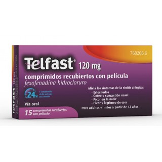 TELFAST 120 MG 15 COMPRIMIDOS RECUBIERTOS