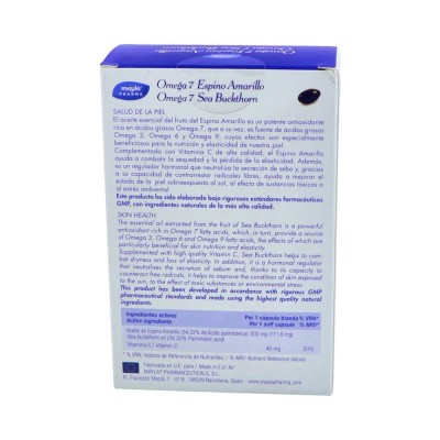 Comprar MAYLA OMEGA 7 ESPINO AMARILLO 30 CAPSULAS al mejor precio en NuestraFarma, tu farmacia online
