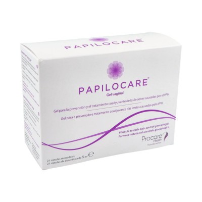 Comprar PAPILOCARE GEL VAGINAL 21 CANULAS MONODOSIS 5 ML al mejor precio en NuestraFarma, tu farmacia online
