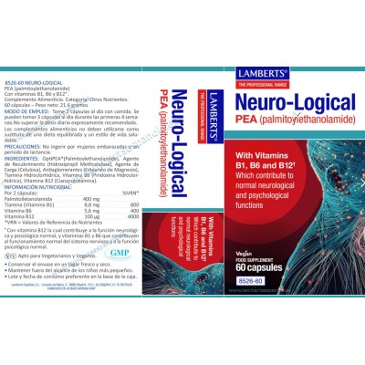 Comprar LAMBERTS NEURO-LOGICAL 60 CAPSULAS al mejor precio en NuestraFarma, tu farmacia online