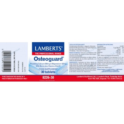 Comprar LAMBERTS OSTEOGUARD 30 TABLETAS 8226 al mejor precio en NuestraFarma, tu farmacia online