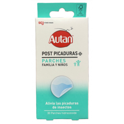 Comprar AUTAN POST PICADURAS PARCHES FAMILIA Y NIÑOS 30 PARCHES HIDROCOLOIDE al mejor precio en NuestraFarma, tu farmacia online