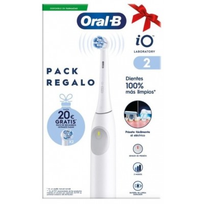 Comprar ORAL-B IO 2 CEPILLO ELECTRICO BLANCO + 2 RECAMBIOS GRATIS al mejor precio en NuestraFarma, tu farmacia online