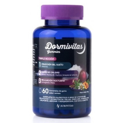 Comprar DORMIVITAS GUMMIES SABOR CEREZA 60 CARAMELOS DE GOMA al mejor precio en NuestraFarma, tu farmacia online