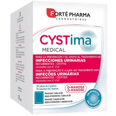 Comprar FORTÉ PHARMA CYSTIMA MEDICAL 30 SOBRES 2 G al mejor precio en NuestraFarma, tu farmacia online