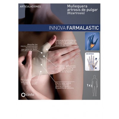 Comprar FARMALASTIC MUÑEQUERA ARTROSIS DE PULGAR (RIZARTROSIS) IZQUIERDA TALLA PEQUEÑA al mejor precio en NuestraFarma, tu farmacia online