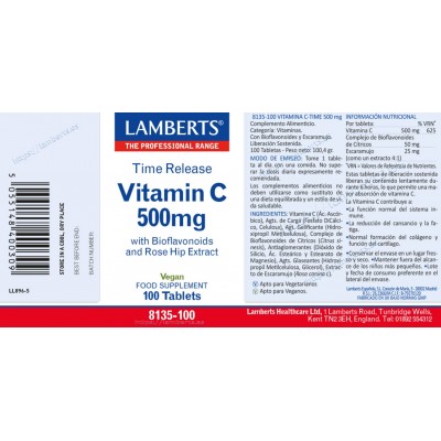 Comprar LAMBERTS VITAMINA C 500 MG 100 TABLETAS 8135 al mejor precio en NuestraFarma, tu farmacia online