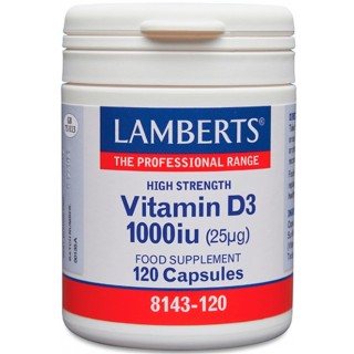 LAMBERTS VITAMINA D3 1000 UI (25 MCG) 120 CAPSULAS 8143