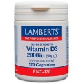 LAMBERTS VITAMINA D3 2000 UI (50 MCG) 120 CAPSULAS 8147