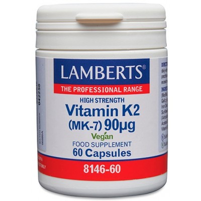 Comprar LAMBERTS VITAMINA K2 (MK-7) 90 MCG 60 CAPSULAS 8146 al mejor precio en NuestraFarma, tu farmacia online