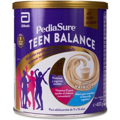Comprar PEDIASURE TEEN BALANCE SABOR VAINILLA 400 G al mejor precio en NuestraFarma, tu farmacia online