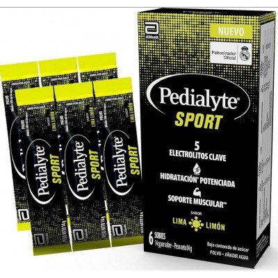 Comprar PEDIALYTE SPORT LIMA/LIMON 6 SOBRES X 14G al mejor precio en NuestraFarma, tu farmacia online