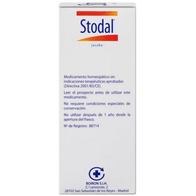 Comprar STODAL BOIRON JARABE 1 FRASCO 200 ML al mejor precio en NuestraFarma, tu farmacia online