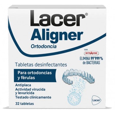 Comprar LACER ALIGNER TABLETAS DESINFECTANTES 32 TABLETAS al mejor precio en NuestraFarma, tu farmacia online