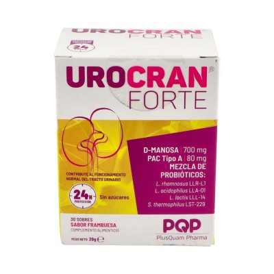 Comprar UROCRAN FORTE 30 SOBRES SABOR FRAMBUESA al mejor precio en NuestraFarma, tu farmacia online