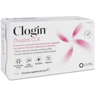 Comprar CLOGIN OVULOS CLX 10 UNIDADES 2 G al mejor precio en NuestraFarma, tu farmacia online
