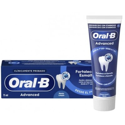 Comprar ORAL-B ADVANCED FORTALECE ESMALTE 75 ML al mejor precio en NuestraFarma, tu farmacia online