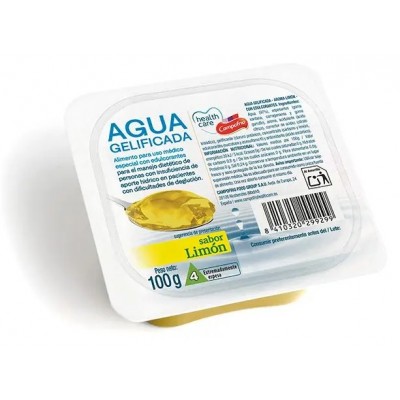 Comprar CAMPOFRIO HEALTHCARE AGUA GELIFICADA 12 TARRINAS 100 G SABOR LIMÓN al mejor precio en NuestraFarma, tu farmacia online