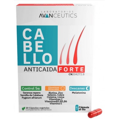 Comprar AVANCEUTICS CABELLO FORMULA FORTE 30 CAPSULAS al mejor precio en NuestraFarma, tu farmacia online