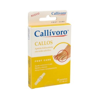 CALLIVORO CALLOS APOSITO HIDROCOLOIDE CON ACIDO SALICILICO 10 UNIDADES 68 MM X 19 MM