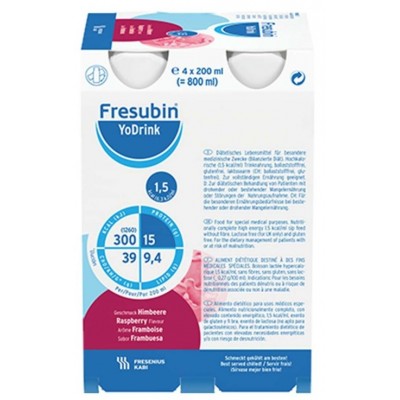 Comprar FRESUBIN YODRINK SABOR FRAMBUESA 4 BOTELLAS 200 ML al mejor precio en NuestraFarma, tu farmacia online