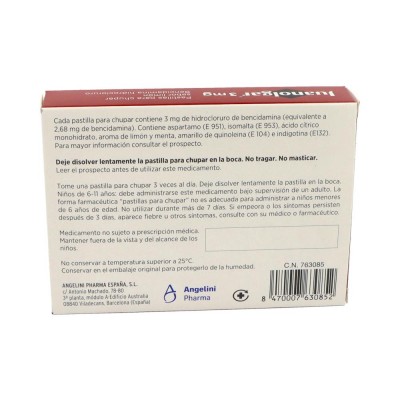 Comprar JUANOLGAR 3 MG 20 PASTILLAS PARA CHUPAR (SABOR LIMON)(BLISTER) al mejor precio en NuestraFarma, tu farmacia online
