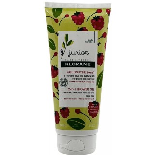 KLORANE JUNIOR GEL DE DUCHA 2 EN 1 PERFUME DE FRAMBUESA 200 ML