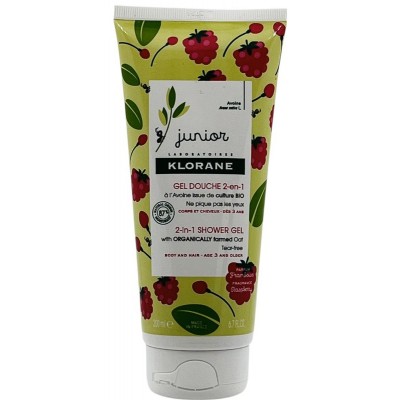 Comprar KLORANE JUNIOR GEL DE DUCHA 2 EN 1 PERFUME DE FRAMBUESA 200 ML al mejor precio en NuestraFarma, tu farmacia online