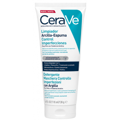Comprar CERAVE LIMPIADOR ARCILLA-ESPUMA CONTROL IMPERFECCIONES 118 ML al mejor precio en NuestraFarma, tu farmacia online