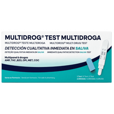 Comprar MULTIDROG TEST MULTIDROGA 6 DROGAS EN SALIVA 1 TEST al mejor precio en NuestraFarma, tu farmacia online