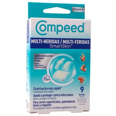 Comprar COMPEED MULTI-HERIDAS SMARTSKIN HIDROCOLOIDE 9 UNIDADES SURTIDO al mejor precio en NuestraFarma, tu farmacia online