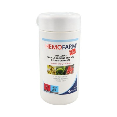 Comprar HEMOFARM PLUS TOALLITAS BOTE 60 UNIDADES al mejor precio en NuestraFarma, tu farmacia online