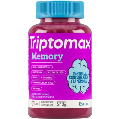 Comprar TRIPTOMAX MEMORY 60 GUMMIES SABOR FRESA MANZANA al mejor precio en NuestraFarma, tu farmacia online