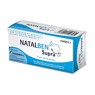 Comprar NATALBEN SUPRA 30 CAPSULAS al mejor precio en NuestraFarma, tu farmacia online