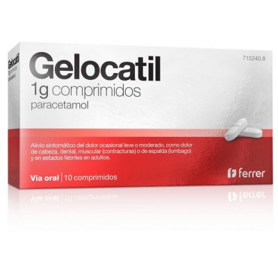 Comprar GELOCATIL 1 G 10 COMPRIMIDOS al mejor precio en NuestraFarma, tu farmacia online