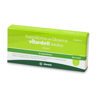 Comprar SUPOSITORIOS DE GLICERINA VILARDELL ADULTOS 3 g 12 SUPOSITORIOS al mejor precio en NuestraFarma, tu farmacia online