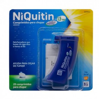 NIQUITIN 1,5 mg 20 COMPRIMIDOS PARA CHUPAR (SABOR MENTA)