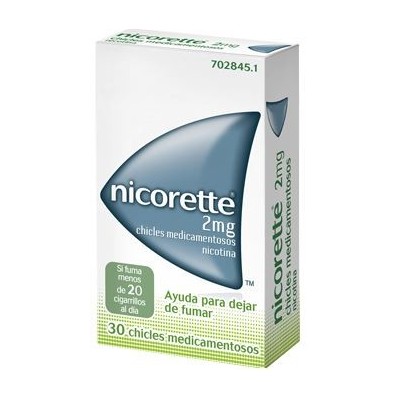 Comprar NICORETTE 2 mg 30 CHICLES MEDICAMENTOSOS al mejor precio en NuestraFarma, tu farmacia online