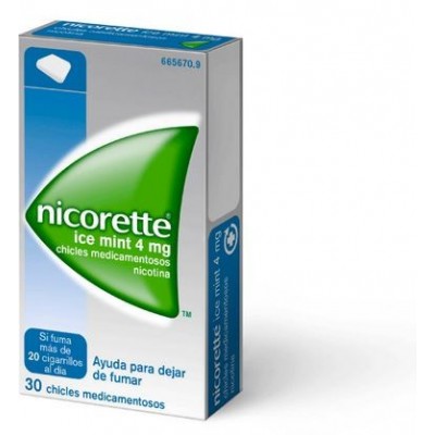 Comprar NICORETTE ICE MINT 4 mg 30 CHICLES MEDICAMENTOSOS al mejor precio en NuestraFarma, tu farmacia online