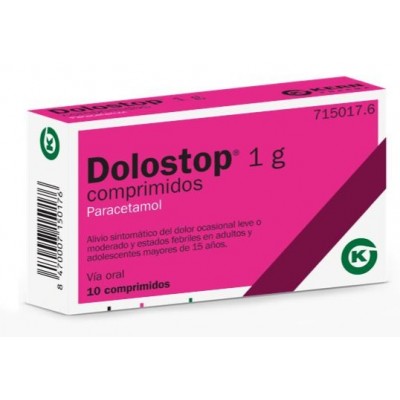 Comprar DOLOSTOP 1 G 10 COMPRIMIDOS al mejor precio en NuestraFarma, tu farmacia online