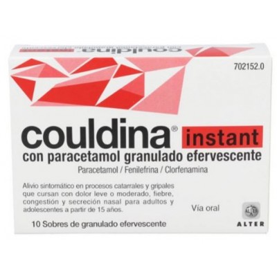 Comprar COULDINA INSTANT CON PARACETAMOL 10 SOBRES GRANULADO EFERVESCENTE al mejor precio en NuestraFarma, tu farmacia online