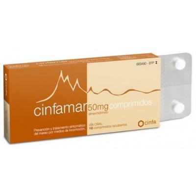 Comprar CINFAMAR 50 MG 10 COMPRIMIDOS RECUBIERTOS al mejor precio en NuestraFarma, tu farmacia online