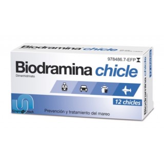 BIODRAMINA 20 mg 12 CHICLES MEDICAMENTOSOS