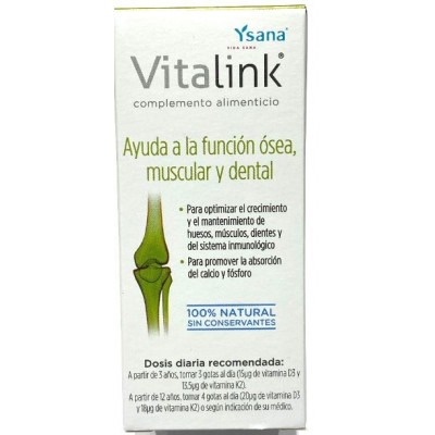 Comprar VITALINK-D3 + K2 GOTAS 20 ML al mejor precio en NuestraFarma, tu farmacia online