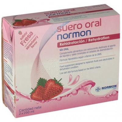 Comprar SUERO ORAL NORMON FRESA PACK 2 X 250 ML al mejor precio en NuestraFarma, tu farmacia online