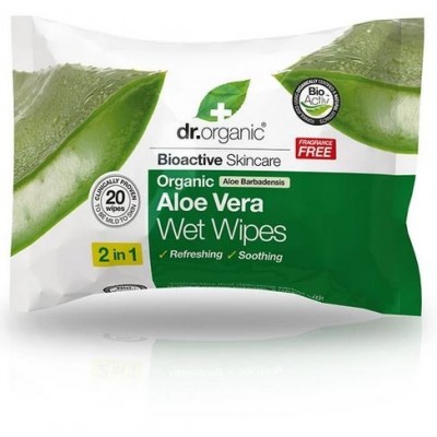 Comprar DR ORGANIC ALOE VERA TOALLITAS 20 U al mejor precio en NuestraFarma, tu farmacia online