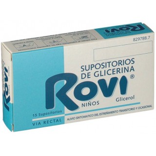 SUPOSITORIOS DE GLICERINA ROVI NIÑOS 1,44 g 15 SUPOSITORIOS