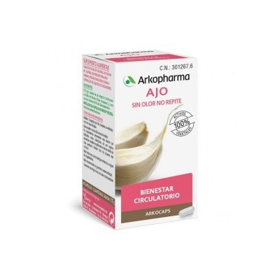 Comprar ARKOCAPSULAS AJO 50 CAPSULAS al mejor precio en NuestraFarma, tu farmacia online