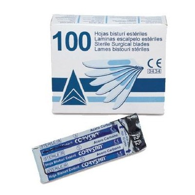 Comprar BISTURI HOJA CORYSAN ESTERIL N 23 100 UNIDADES al mejor precio en NuestraFarma, tu farmacia online